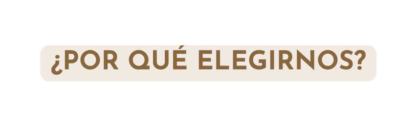 Por Qué Elegirnos